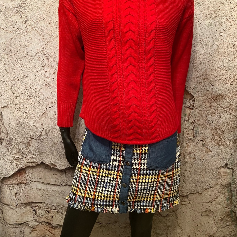 Chaps Ralph Lauren Red Cable Sweater